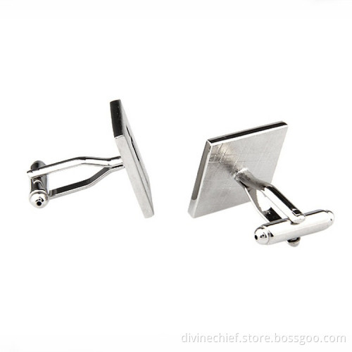 High Quality Polishing Stainless Steel/Copper/Titanium/Silver Cufflinks For Men